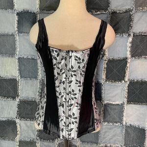 Vintage Empire Estates Black and Silver Corset